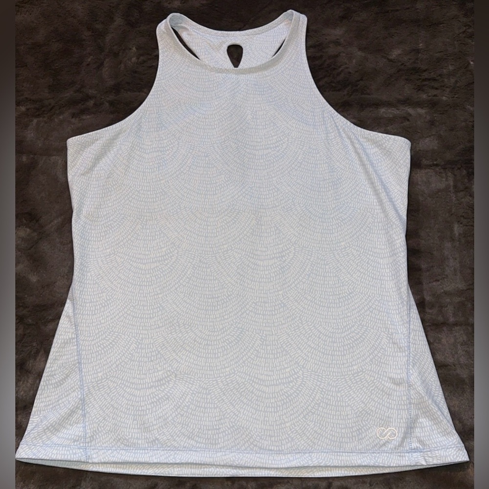 CALIA by Carrie Underwood Light Blue Racerback Tank with Keyhole